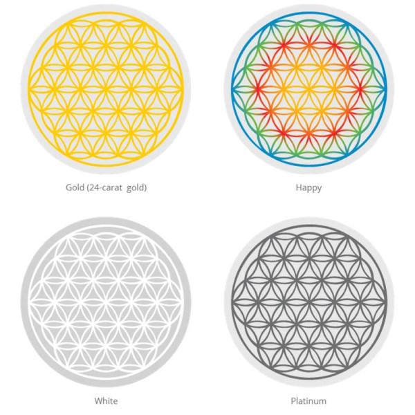 Carafe Vital Water Alladin Fleur de Vie blanche -- 1300 ml