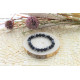 Bracelet Onyx et Hématite Perles rondes 8 mm