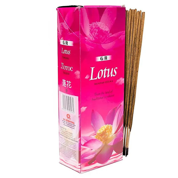 Encens Lotus en boite hexagonale -- 20 g