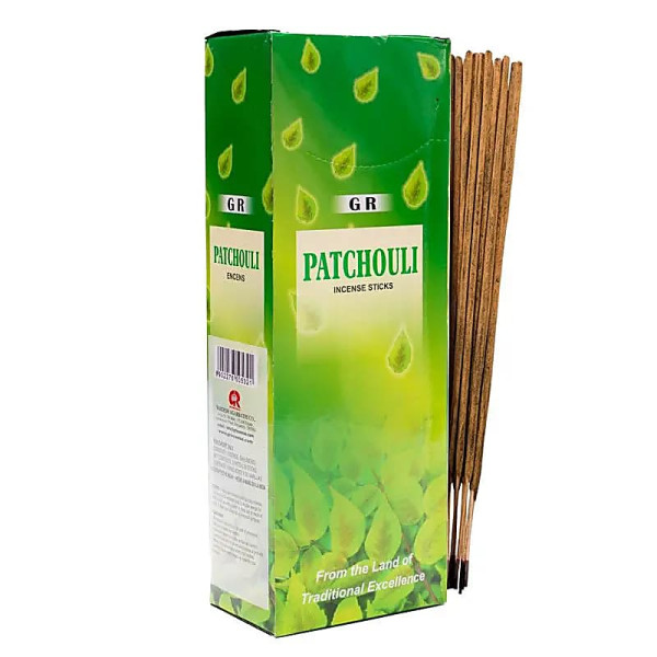 Encens Patchouli en boite hexagonale -- 20 g