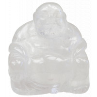 Bouddha Rieur Assis 4 cm - Cristal de roche