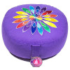 Coussin méditation violet fleur multicolore -- 33x17 cm