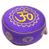 Coussin méditation 7 Chakra & OM violet et or -- 33x17 cm