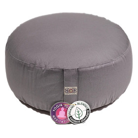 Coussin de méditation Gris coton BIO (OCS) -- 33x17cm； ±2300g