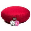 Coussin méditation modèle bas rouge coton BIO (OCS)  -- 2200 g； 33x12 cm