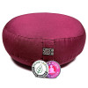 Coussin méditation bas aubergine coton BIO (OCS)  -- 2200g； 33x12cm