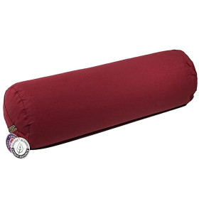 Coussin cylindrique rouge coton BIO (OCS) -- 60x16cm；±2300 g