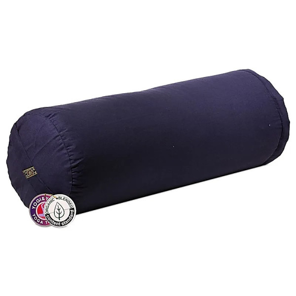 Coussin cylindrique Bleu foncé coton BIO (OCS) -- 60x16cm； ±2300 g