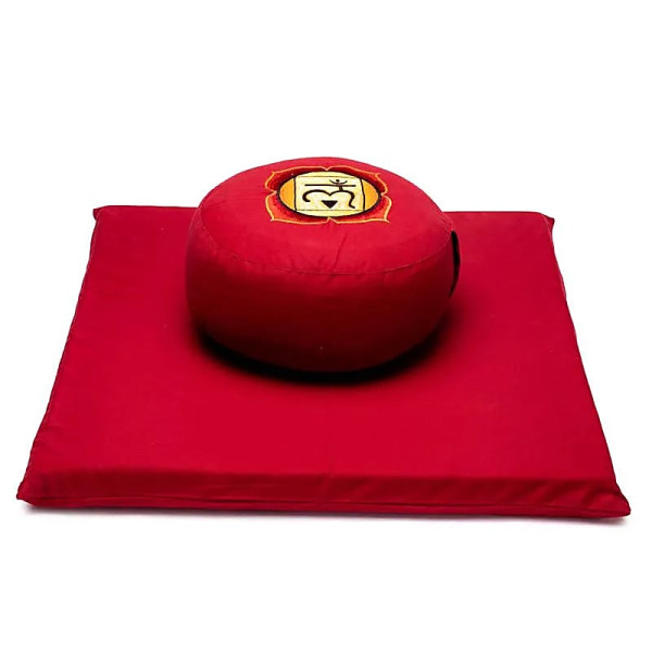 SET de méditation 1er Chakra rouge -- 65x65x5 cm