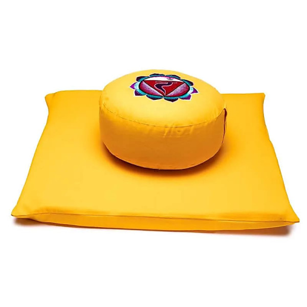 SET de méditation 3è Chakra jaune -- 65x65x5 cm