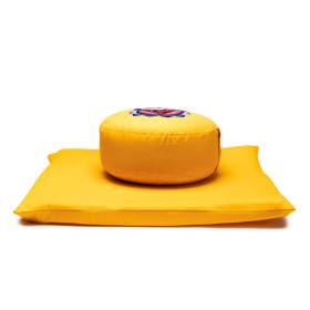 SET de méditation 3è Chakra jaune -- 65x65x5 cm