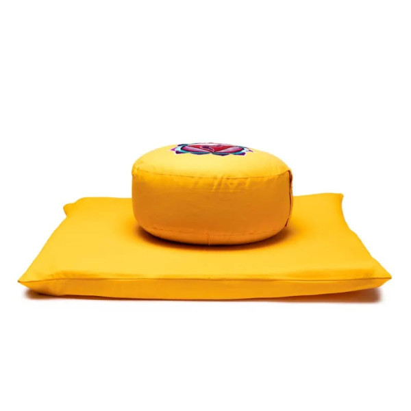 SET de méditation 3è Chakra jaune -- 65x65x5 cm