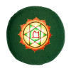 Coussin 4è Chakra Anahata brodé -- 33x17 cm