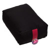 Coussin rectangulaire méditation/yoga noir -- 38x28x12 cm