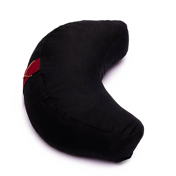 Coussin méditation 1/2 lune noir -- ±1008 g； 33x13 cm