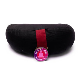 Coussin méditation 1/2 lune noir -- ±1008 g； 33x13 cm