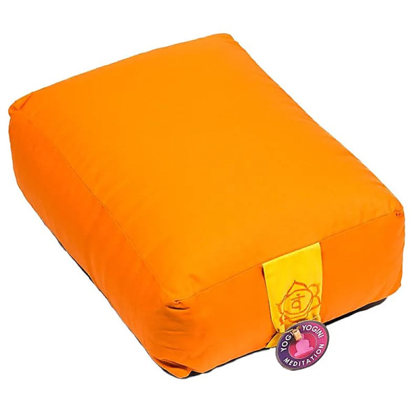 Coussins méditation/Bolster 2è Chakra orange -- 38x28x12cm