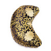 Coussin méditation 1/2 lune brocart noir -- ±1008 g； 33x13 cm