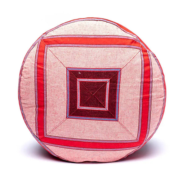 Coussin de méditation rose/rouge -- 33x17 cm