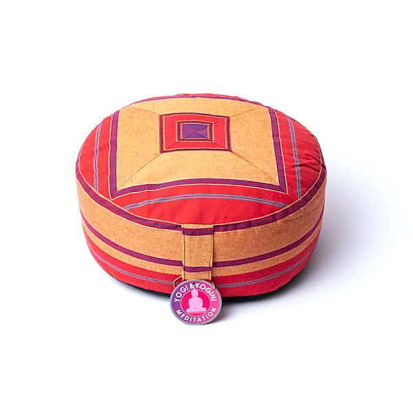 Coussin de méditation rose/rouge -- 33x17 cm