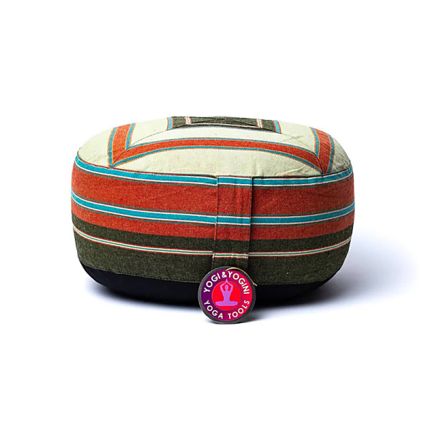 Coussin de méditation vert/vert foncé -- 33x17 cm