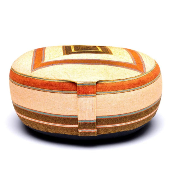 Coussin de méditation crème/orange -- 33x17 cm