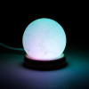 Mini lampe sphère sel blanche USB + LED -- 450 g； 9 cm
