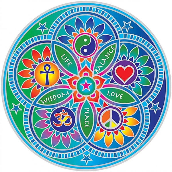 Adhésif fenêtre Living Energies Mandala -- 14 cm