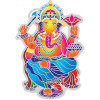 Adhésif fenêtre Ganesh Dançant -- 15.5 cm