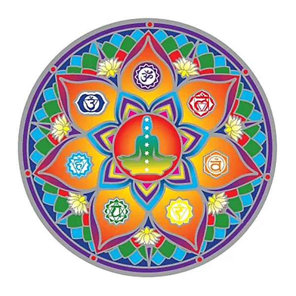 Adhésif fenêtre Mandala Lotus des Chakras -- 14 cm