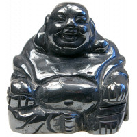 Bouddha Rieur Assis 4 cm - Hématite