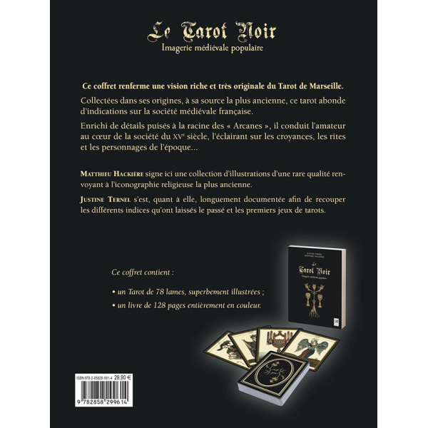 Le tarot noir : Imagerie médiévale populaire. Avec un tarot de 78 lames