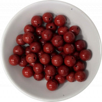 Perles Jaspe Rouge 8 mm - Sachet de 50 perles