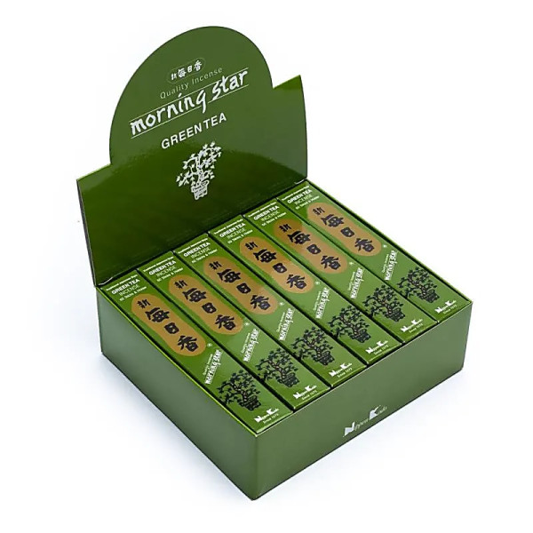 Emballé par 12, Encens Morning star - Thé vert -- 20 g