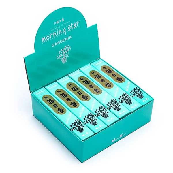 Emballé par 12, ncens Morning star - Gardenia -- 20 g