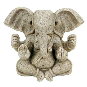 Ganesh statuette en résine et sable-- 8 cm