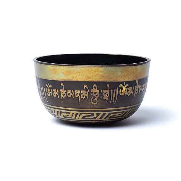 Bol chantant Tibet mantra gravé -- 500 g； 11x6.5 cm
