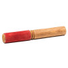 Bâton bois bol chantant - peau de chamois rouge -- ±90g； ±19x3cm