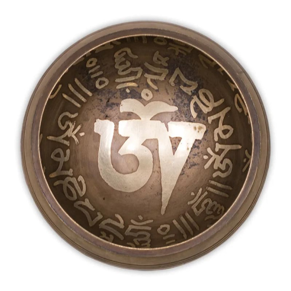 Bol chantant Om SET cadeau noir -- 300 g； 10 cm