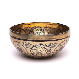 Bol chantant gravé au laser Soleil & Lune -- ±1400-1600 g ； ±22-24 cm