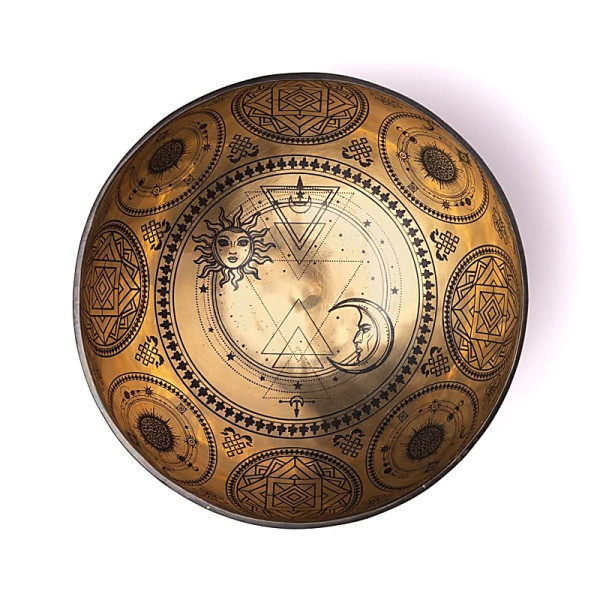 Bol chantant gravé au laser Soleil & Lune -- ±1400-1600 g ； ±22-24 cm