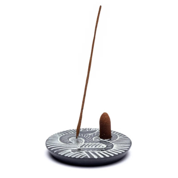 Emballé par 3, BrÃ»le encens bÃ¢tons et cÃ´nes en pierre Ã  savon -- 10 cm