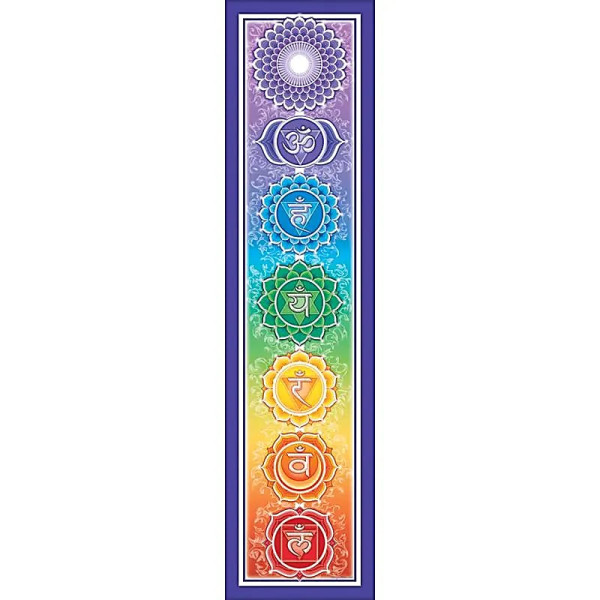 Adhésif pour auto Chakra Arc en Ciel -- 28x7 cm