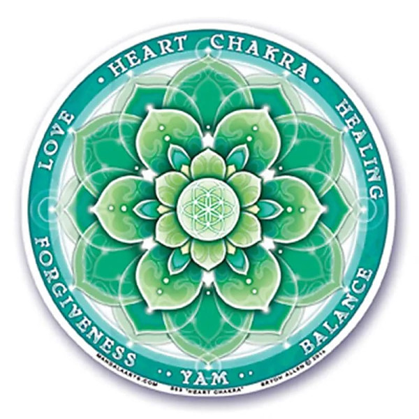 Adhésif fenêtre 4ème chakra (Anahata) -- 10.5 cm