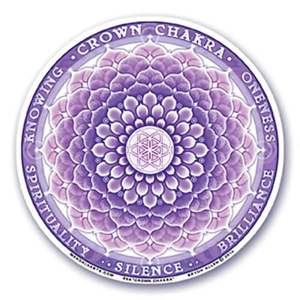 Adhésif fenêtre 7ème chakra (Sahasrara) -- 10.5 cm