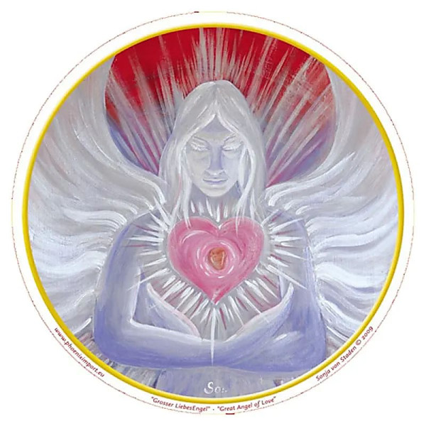 Emballé par 3, Adhésif verre/fenÃªtre grand Ange de l'Amour -- 10.5 cm