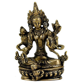 Tara Verte statuette petite laiton -- 626 g； 13 cm