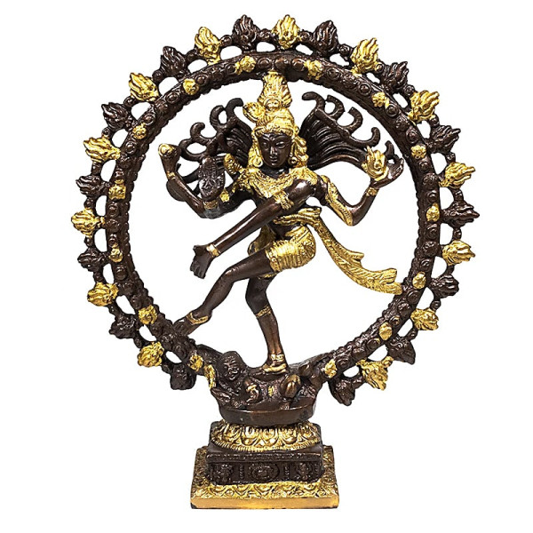 Shiva Nataraj laiton bicolore plus grand -- 2340 g； 27 cm