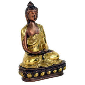 Bouddha Amithaba statue bicolore -- 1500 g； 20 cm