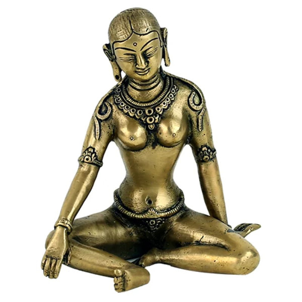 Statue de Parvati monochrome -- 1100 g； 15 cm
